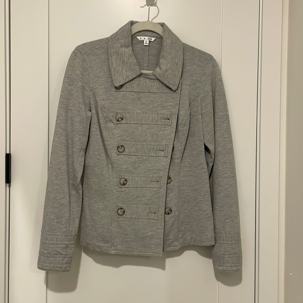 Grey blazer. Terry material.